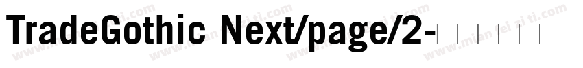 TradeGothic Next/page/2字体转换